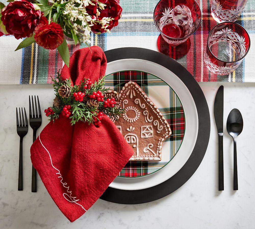 pottery barn ジンジャーブレッドハウス　ビッグプレート Gingerbread House Stoneware Appetizer Plates - Set of 4